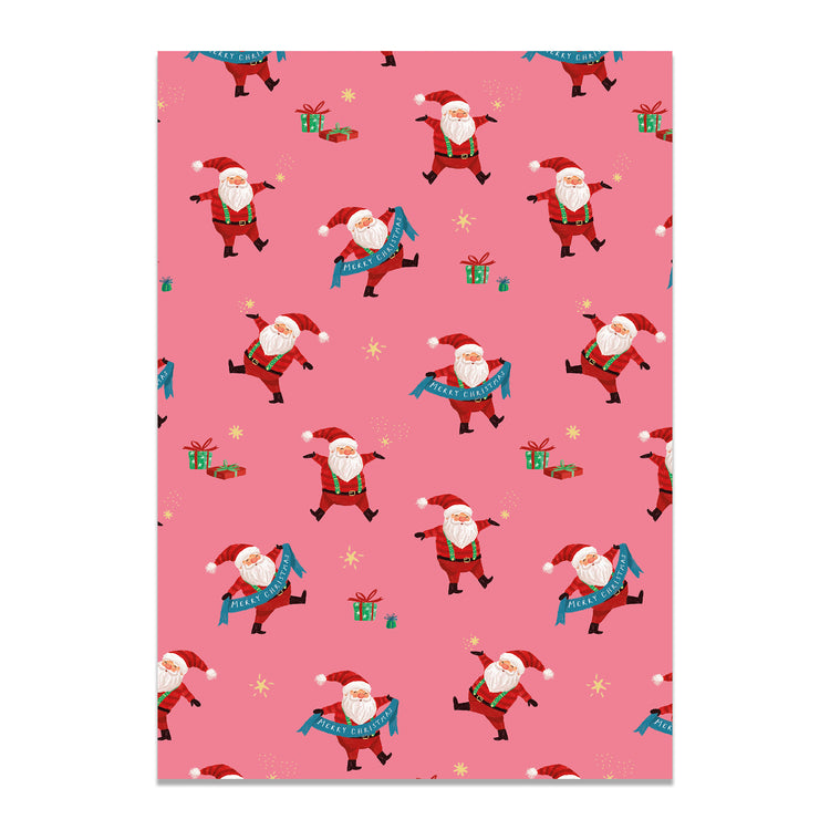 Alternative view of Father Christmas Wrapping Paper with sticker tags