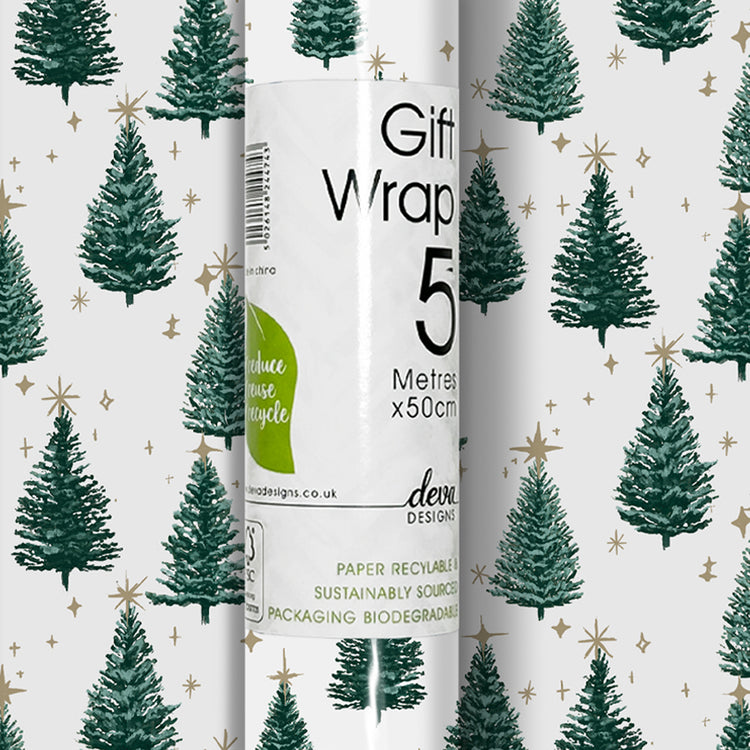 Alternative view of Christmas Tree Wrapping Paper on a roll