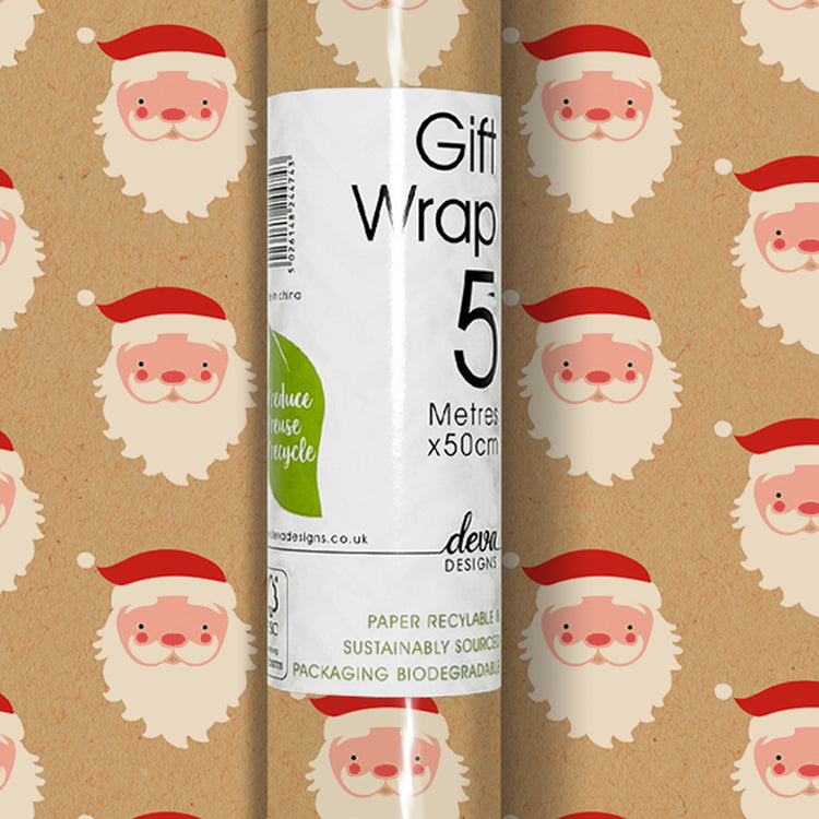 Alternative view of Santa Christmas Wrapping Paper on a roll