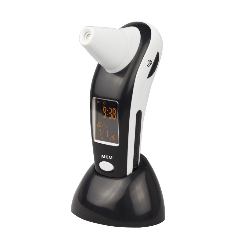 Body thermometer sat in the charging cradle