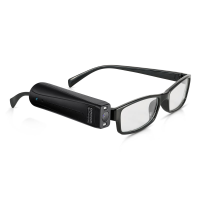 OrCam MyEye Assistive Eye Wear attached to a pair of glasses