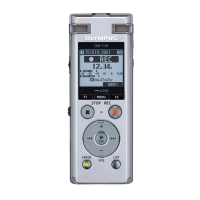 Front facing Olympus DM-770 voice recorder
