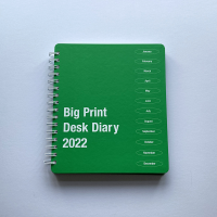 Front cover of Big Print desk diary