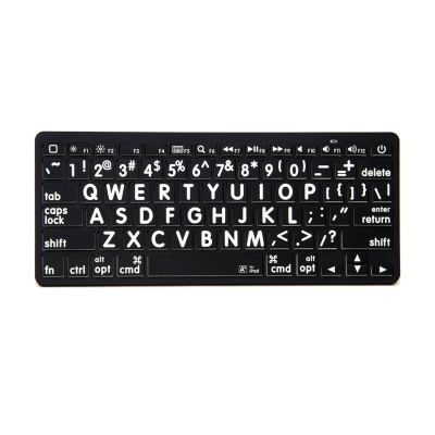 Large print Bluetooth mini keyboard with white on black keys