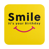 Front view of Smile birthday card