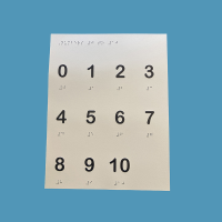 Tactile numbers sheet 1 through 10