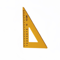 Front view of 30/60 degree set square against a white background