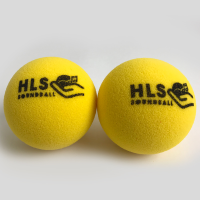 Two yellow audible tennis balls.