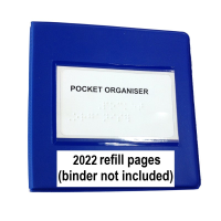 Pocket Organiser refill pages only, binder not included