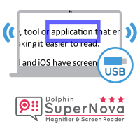 Artwork and visualisation for Supernova Magnifier and screen reader