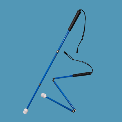 Child's aluminium cane 70cm in blue
