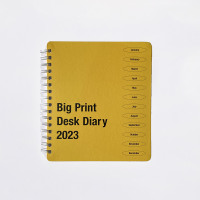 Front cover of 2023 Big Print desk diary