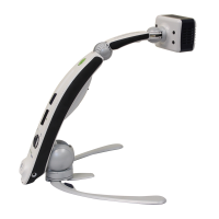 An upright Transformer HD portable magnifier camera solution