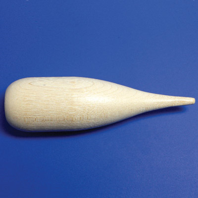 Wooden pear-shaped braille style eraser