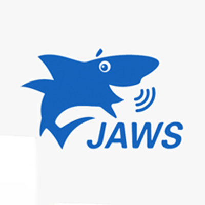 The JAWS logo - a smiling blue shark