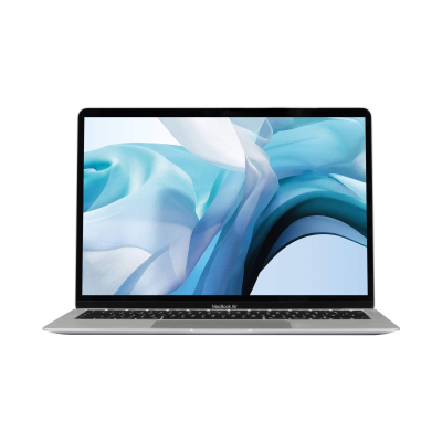 Silver MacBook Air 256GB open showing screen