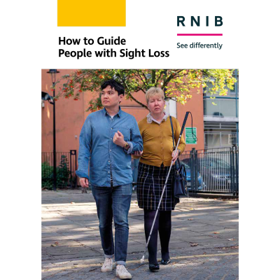 How to guide people with sight loss booklet front cover