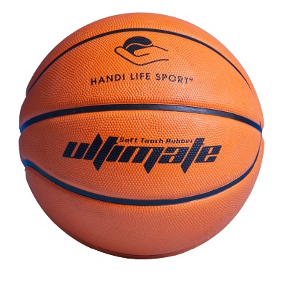 Basketball with RNIB logo visible