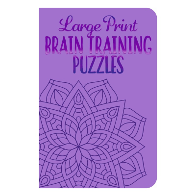 Front cover of Large Print Brain Training Puzzles book