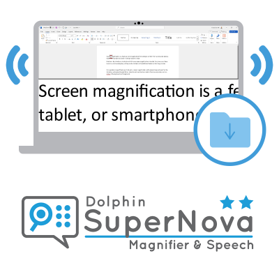 Artwork and visualisation for SuperNova Magnifier & Speech software