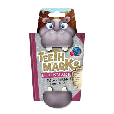 Hippo bookmark in packaging against a white backgroud