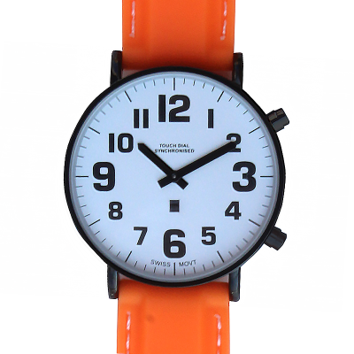 Close up of RNIB talking watch against a white background