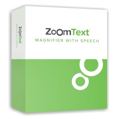 Zoomtext Magnifier with speech software packaging