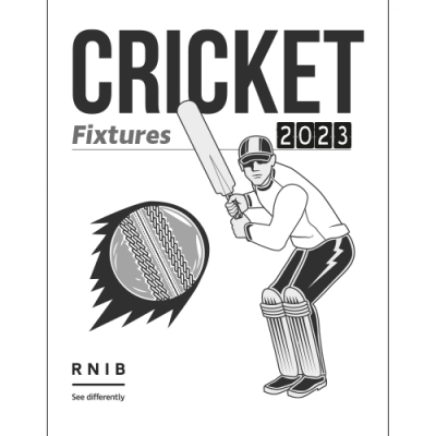 A white cover depicting the silhouette of a batsman