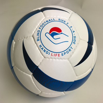Blue Flame football with Handi Life Sports logo.
