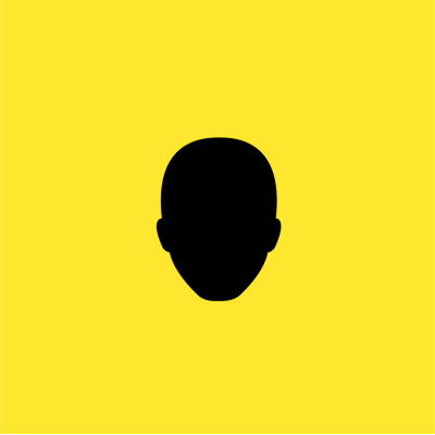 A yellow cover depicting a silhouette face