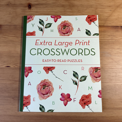 Front cover of extra large print crossword book