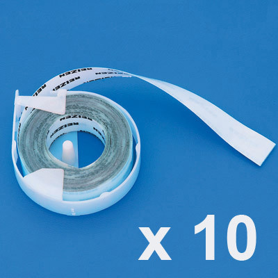 A roll of 9mm clear braille labelling tape - sold in packs of 10