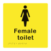 Female toilet sign - yellow
