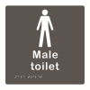 Male toilet sign - charcoal grey