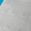 Close-up of braille stickers