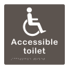 Accessible toilet sign - charcoal grey