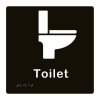 Gender neutral toilet sign - black