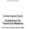 Front cover for guidelines for technical material UEB (MTO)