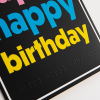 Showing braille on Happy Birthday card
