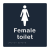 Female toilet sign - blue