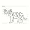 Tactile colouring pack showing a tiger
