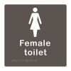 Female toilet sign - charcoal grey