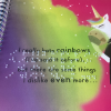 Unicorns don't love sparkles page showing print and braille