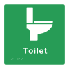 Gender neutral toilet sign - bright green