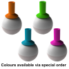 push-on rolling ball tips with special order colours: Blue, Green, Orange, Pink