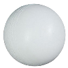 Audible cricket ball made from white plastic