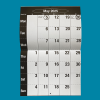 Big Print foldaway calendar inside pages