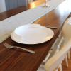 White plate surround on a plate on a table
