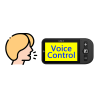 Image shows product with voice control graphic