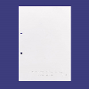 Sheet of punched white braille paper
